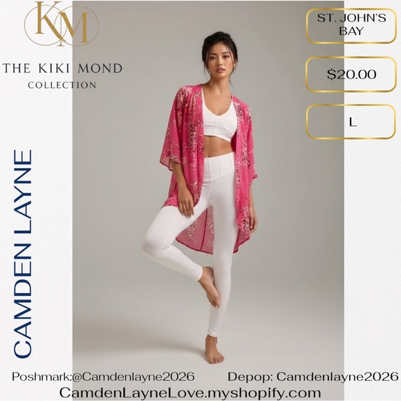 St. John's Bay Other - St. John's Bay Pink Floral Kimono
